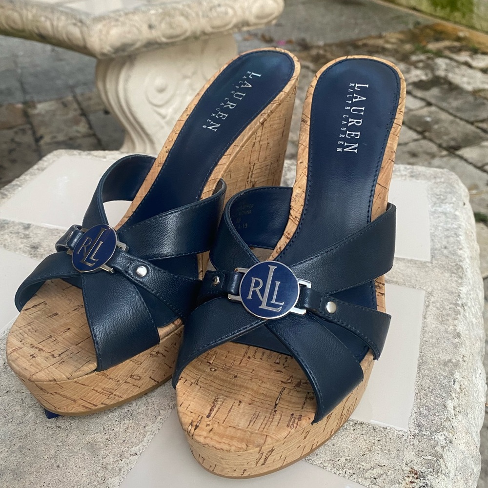 Gorgeous RL cork pumps.